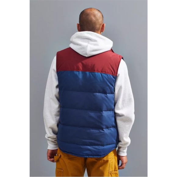 Patagonia Men's Reversible Bivy Full-Zip Quilted Down Vest Stone Blue Medium - Picture 11 of 11